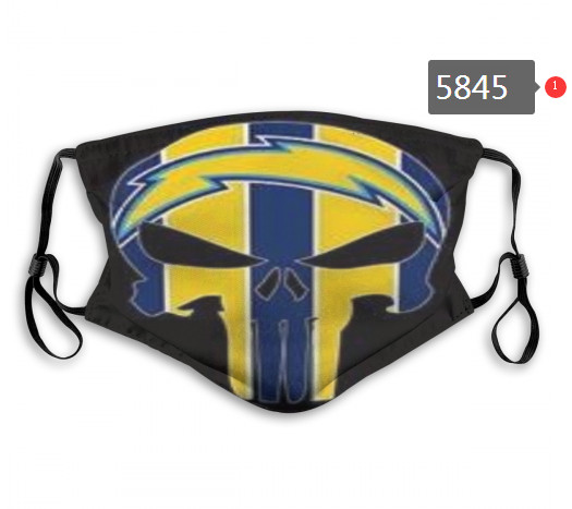 Chargers Skull Mask with PM2.5 Filter Double Protection