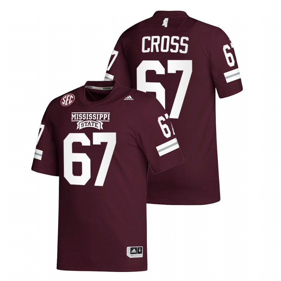Charles Cross Mississippi State Bulldogs Maroon College Football Jersey