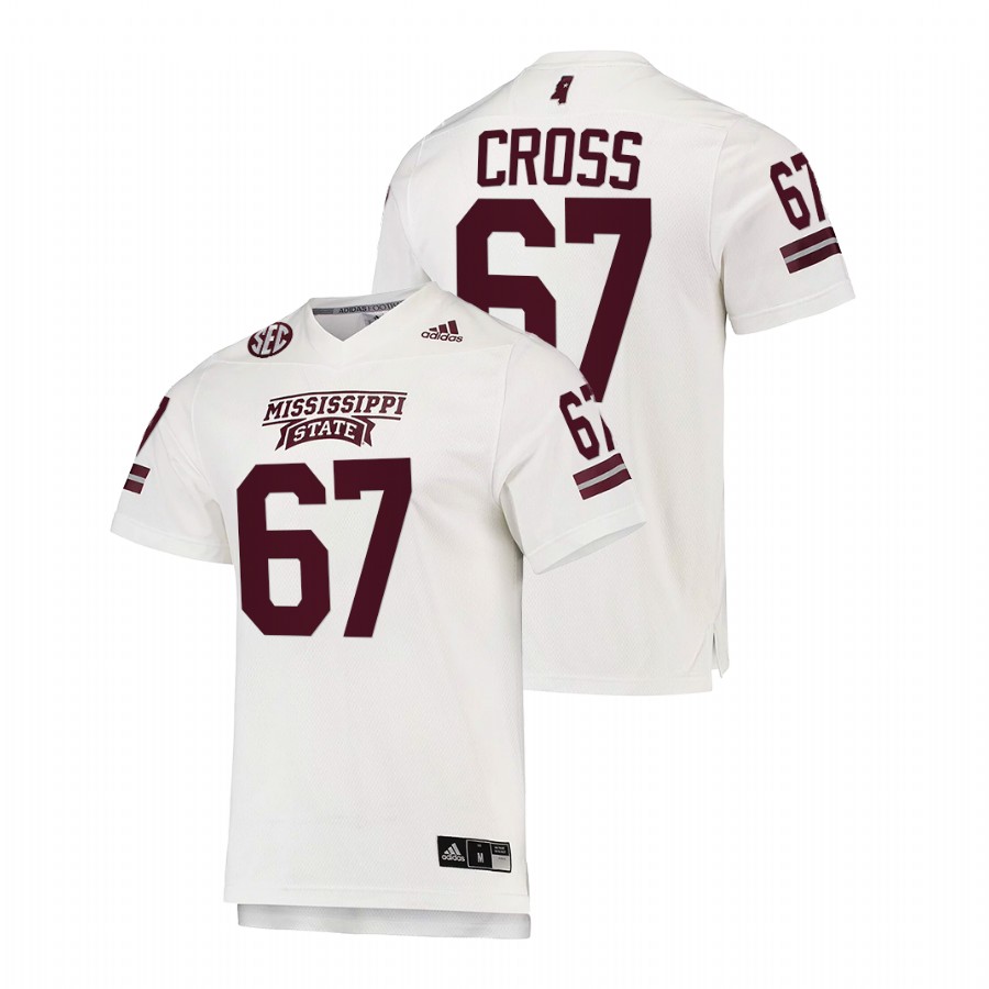 Charles Cross Mississippi State Bulldogs White College Football Jersey