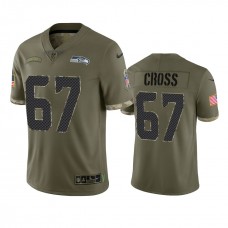 Charles Cross Seattle Seahawks Nike Olive 2022 Salute To Service Limited Jersey