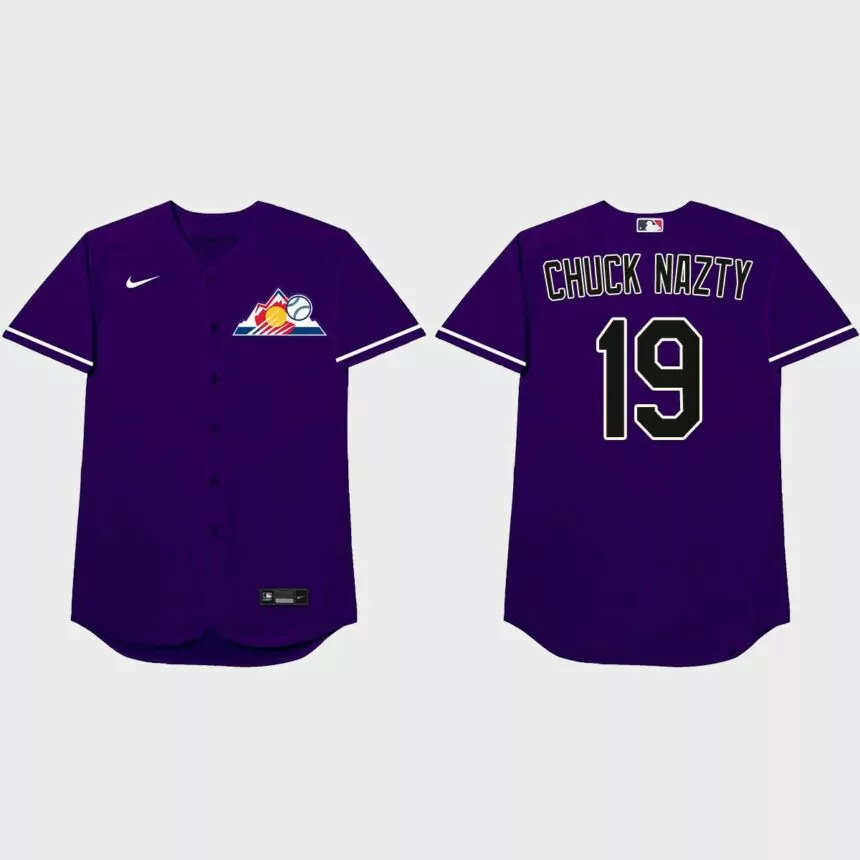 Charlie Blackmon 2021 Players’ Weekend Chuck Nazty Nickname Jersey – Purple