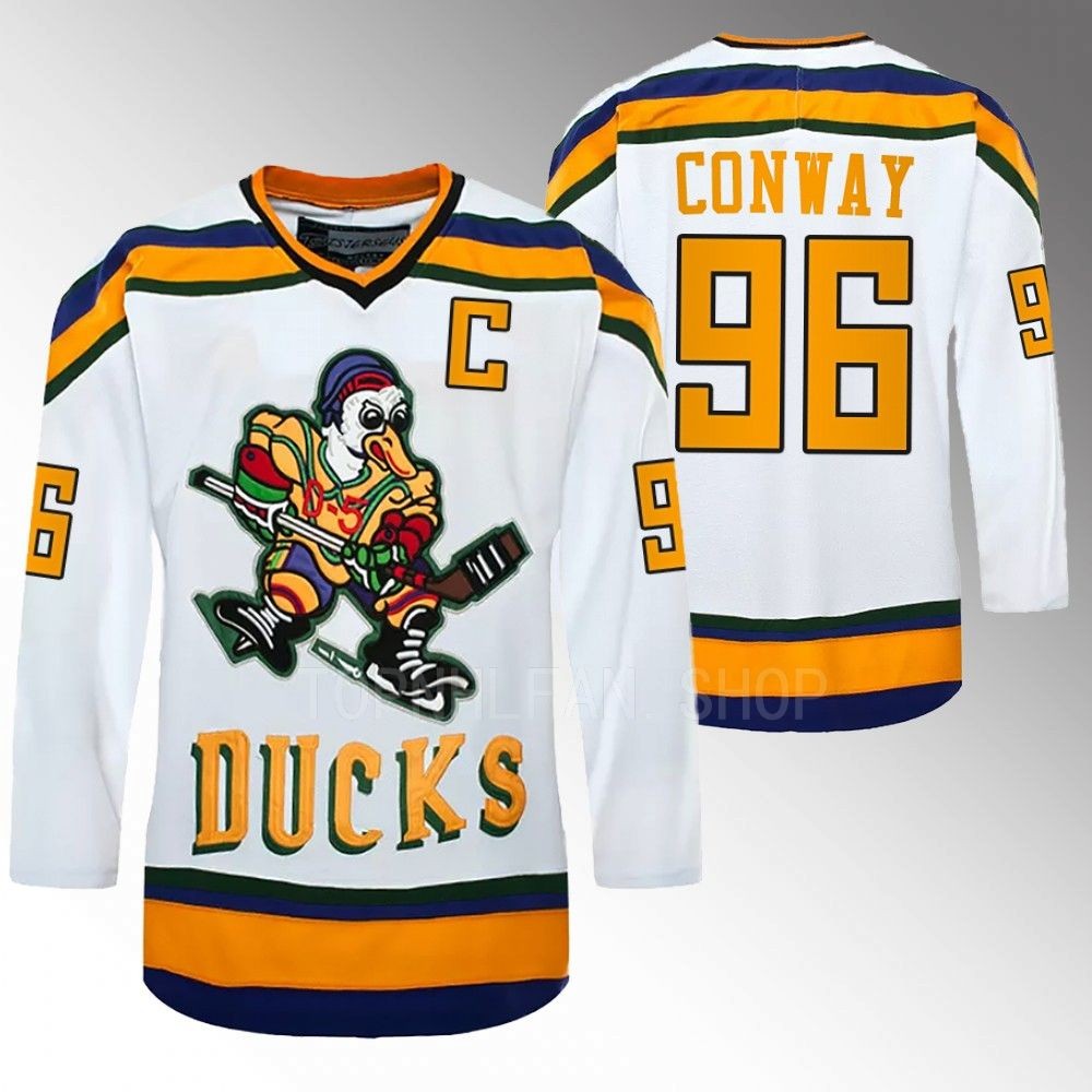 Charlie Conway Ducks The Mighty Ducks Jersey White ice Hockey