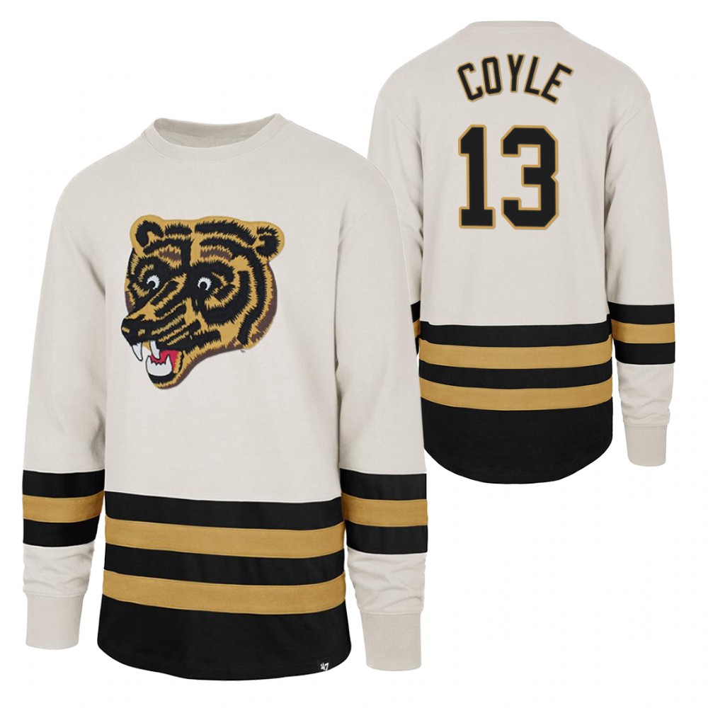 Charlie Coyle Boston Bruins Center Ice Crew White Retro Cotton Jersey