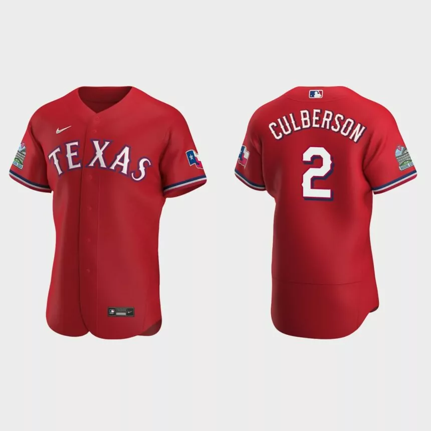 Charlie Culberson Texas Rangers Authentic Alternate Jersey – Scarlet