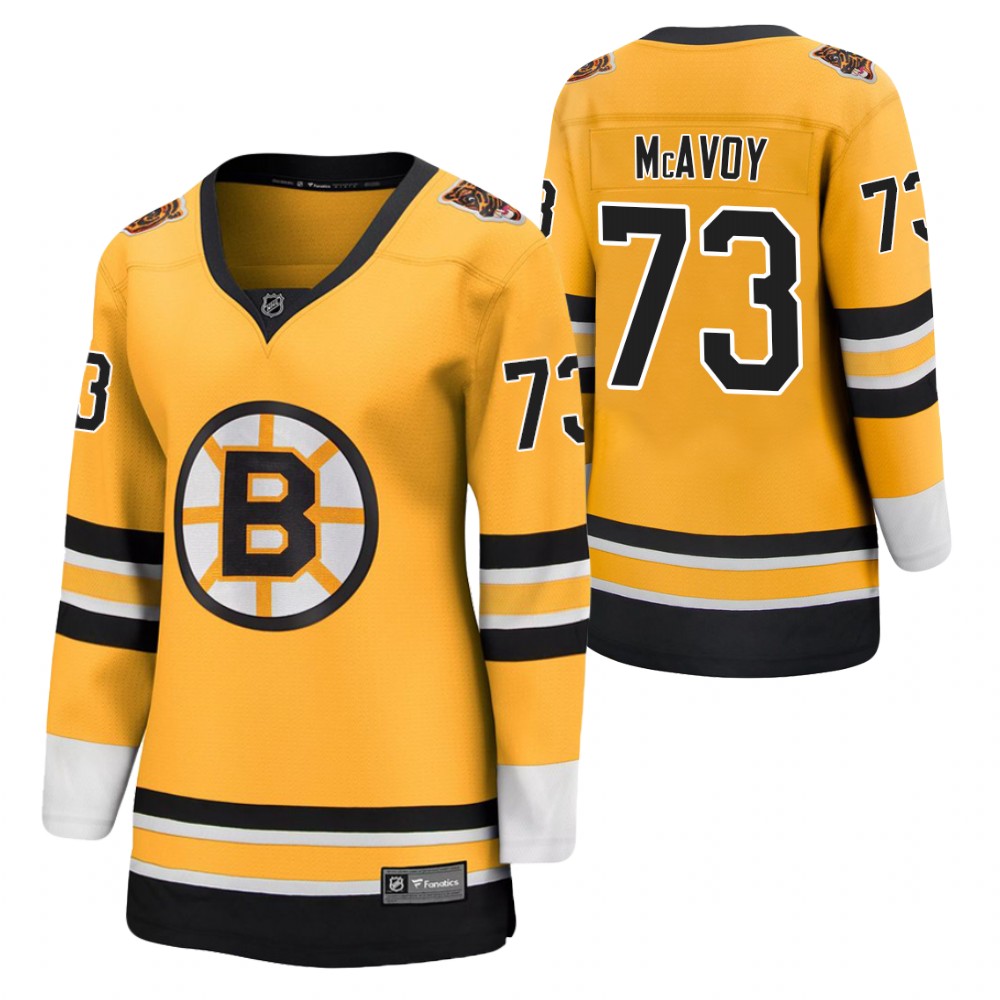 Charlie McAvoy Boston Bruins 2021 Special Edition Gold Women Jersey