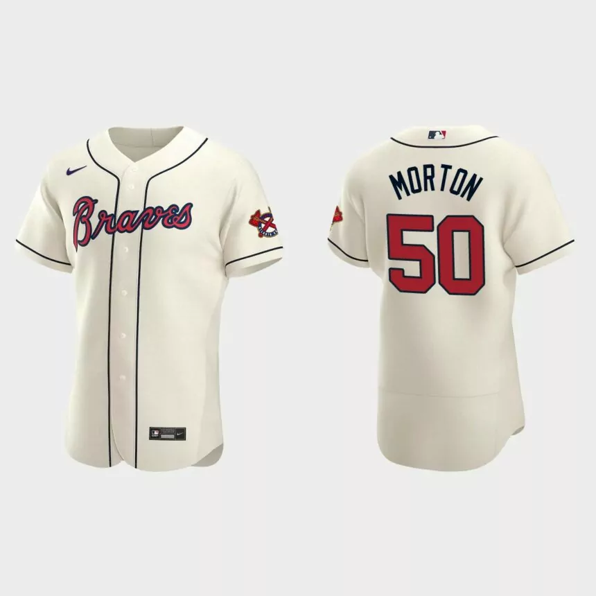 Charlie Morton #50 Atlanta Braves Authentic Alternate Jersey – Cream