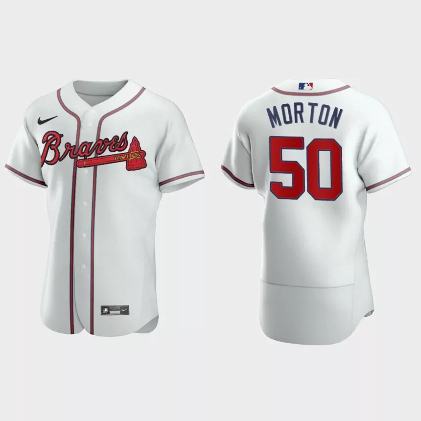Charlie Morton #50 Atlanta Braves Authentic Home Jersey – White