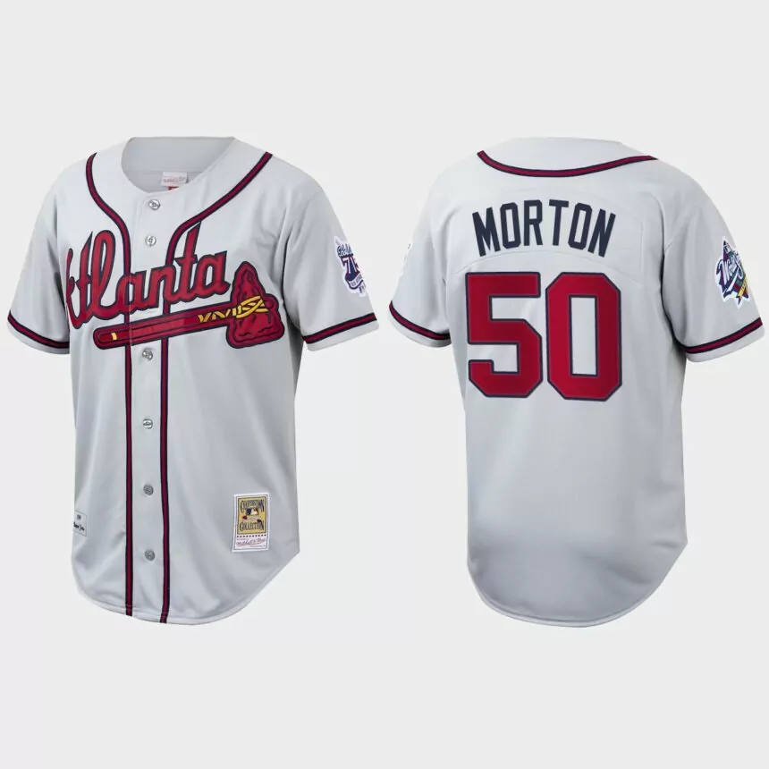 Charlie Morton Atlanta Braves Cooperstown Collection Authentic Jersey – White