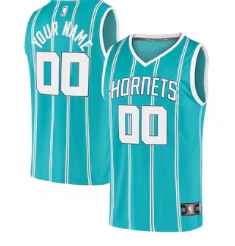 Charlotte Hornets Fanatics Fast Break Replica Custom Jersey - Icon Edition - Teal