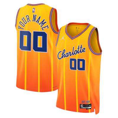 Charlotte Hornets Jordan Brand  Unisex 202526 City Edition Swingman Custom Jersey - Orange