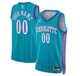 Charlotte Hornets Jordan Brand Unisex 2023-24 Custom Swingman Jersey - Classic Edition - Teal