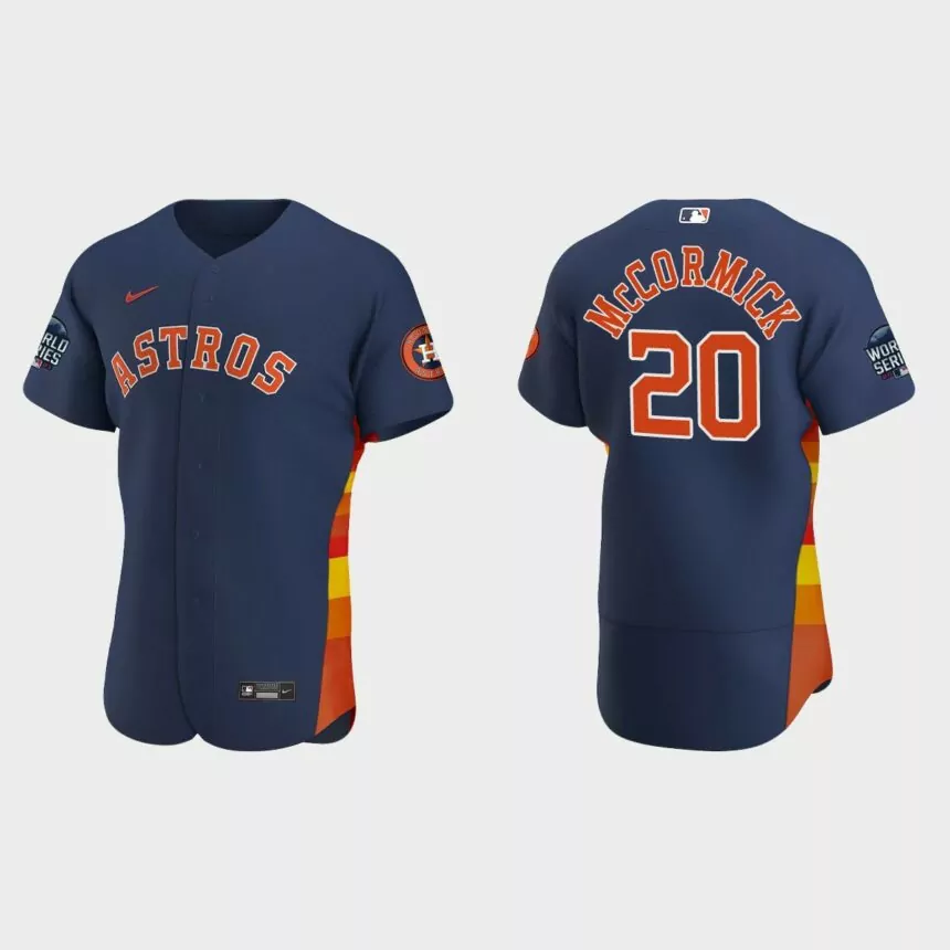 Chas McCormick Houston Astros 2021 World Series Authentic Jersey – Navy