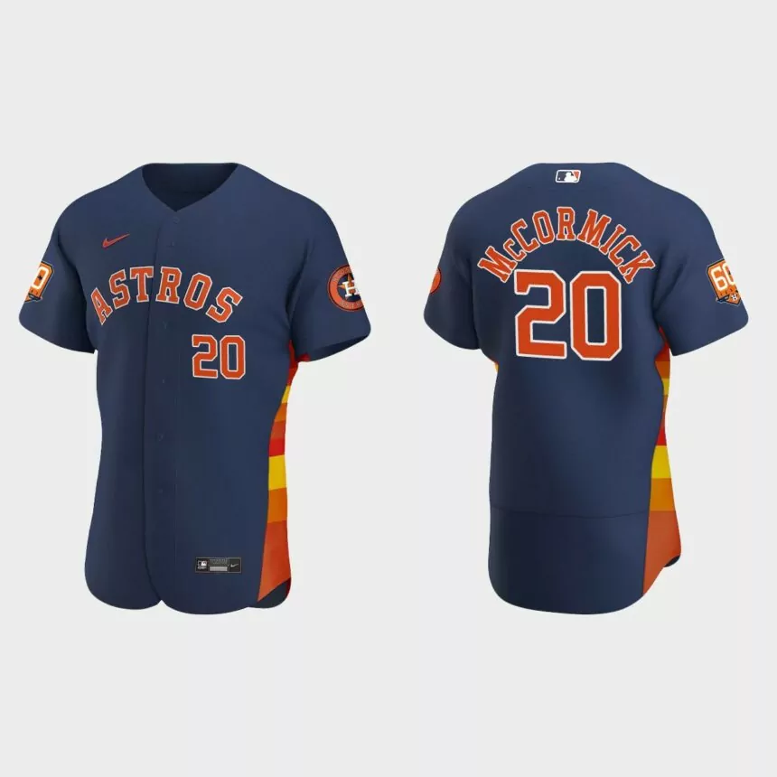 Chas McCormick Houston Astros 60th Anniversary Authentic Jersey – Navy