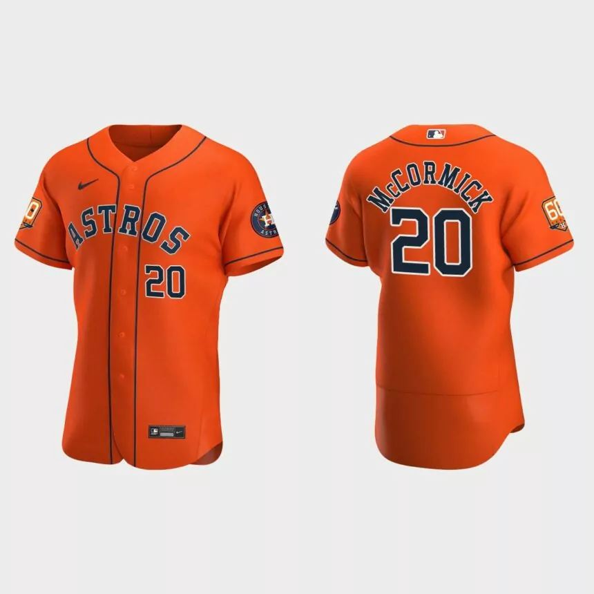 Chas McCormick Houston Astros 60th Anniversary Authentic Jersey – Orange