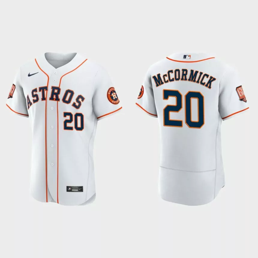 Chas McCormick Houston Astros 60th Anniversary Authentic Jersey – White