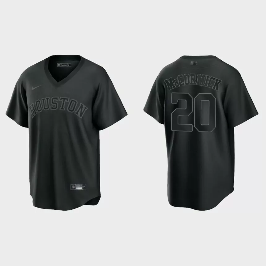 Chas McCormick Houston Astros Pitch Black Fashion Replica Jersey – Black