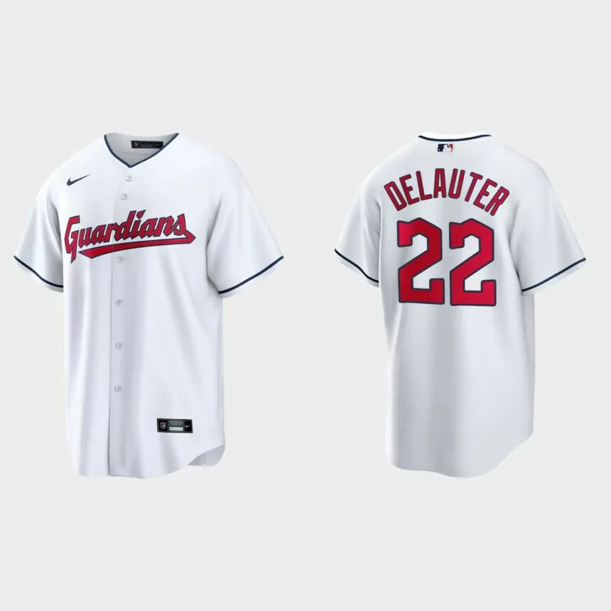 Chase DeLauter Cleveland Guardians 2022 MLB Draft Home Replica Jersey – White