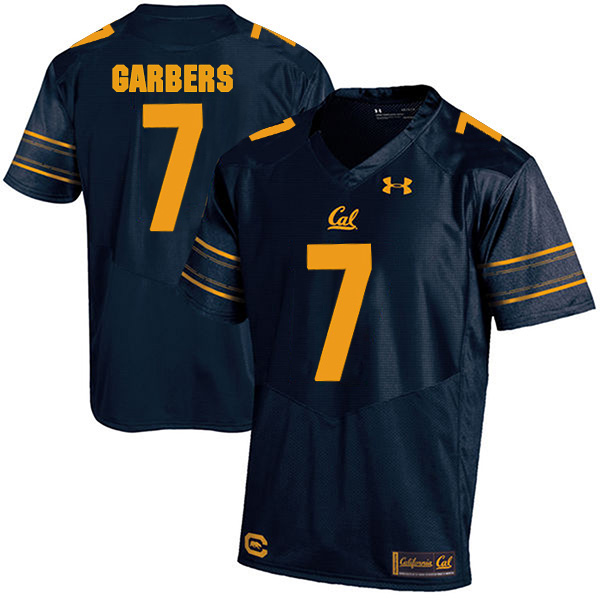 Chase Garbers California Golden Bears Men's Jersey - #7 NCAA Navy Blue Stitched Authentic