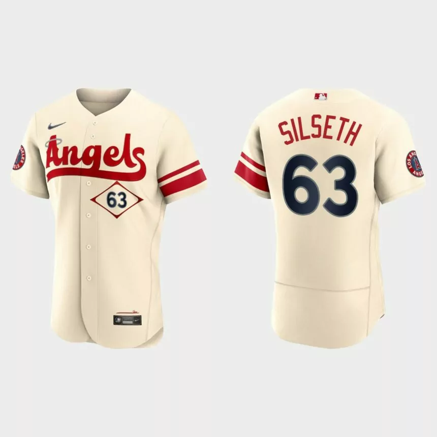 Chase Silseth Los Angeles Angels 2022 City Connect Authentic Jersey – Cream