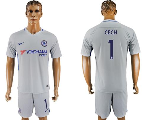 Chelsea #1 Cech Sec Away Soccer Club Jersey