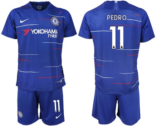 Chelsea #11 Pedro Home Soccer Club Jersey