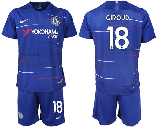 Chelsea #18 Giroud Home Soccer Club Jersey