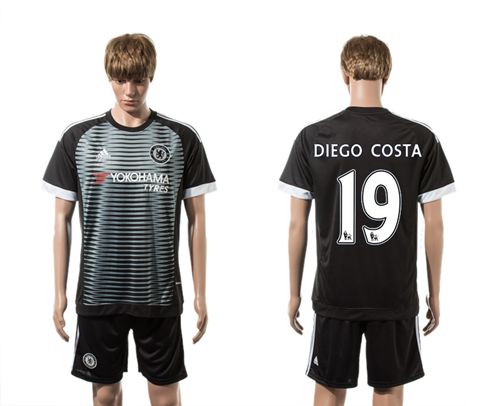 Chelsea #19 Diego Costa SEC Away Soccer Club Jersey