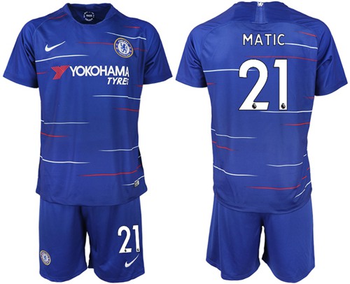 Chelsea #21 Matic Home Soccer Club Jersey