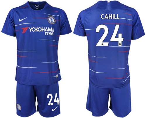 Chelsea #24 Cahill Home Soccer Club Jersey