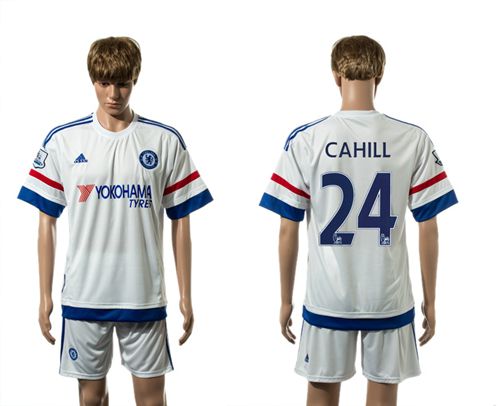 Chelsea #24 Cahill New White Soccer Club Jersey
