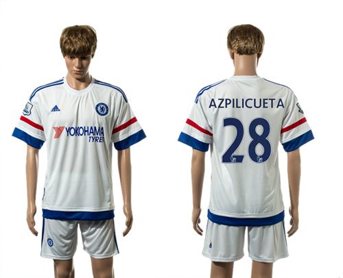 Chelsea #28 Azpilicueta New White Soccer Club Jersey