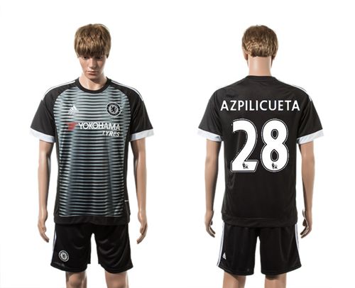 Chelsea #28 Azpilicueta SEC Away Soccer Club Jersey