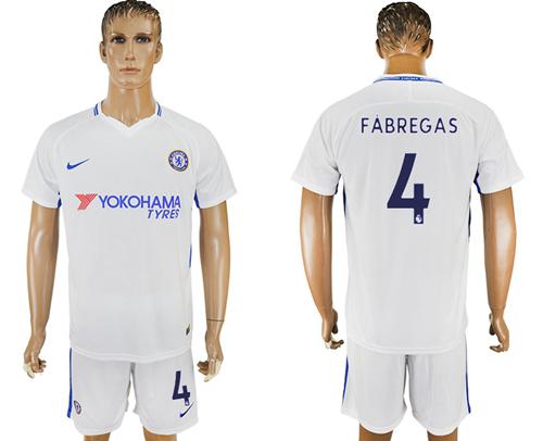 Chelsea #4 Fabregas Away Soccer Club Jersey