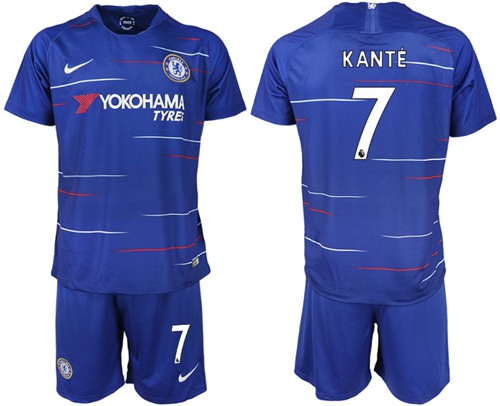 Chelsea #7 Kante Home Soccer Club Jersey