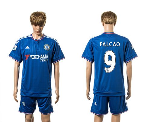 Chelsea #9 Falcao New Blue Soccer Club Jersey