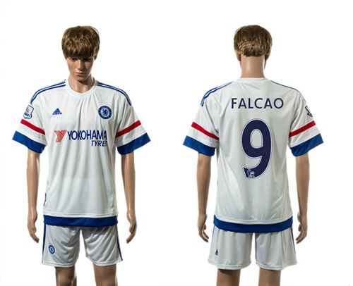 Chelsea #9 Falcao New White Soccer Club Jersey