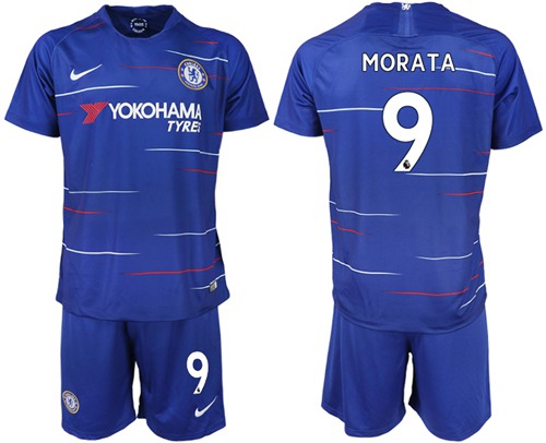 Chelsea #9 Morata Home Soccer Club Jersey