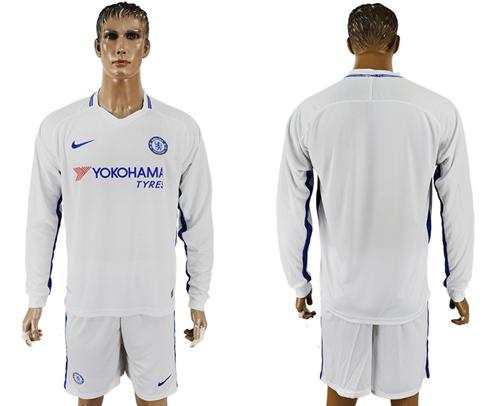 Chelsea Blank Away Long Sleeves Soccer Club Jersey