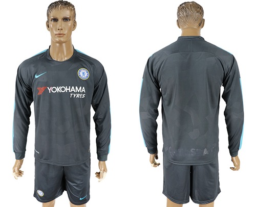 Chelsea Blank Sec Away Long Sleeves Soccer Club Jersey