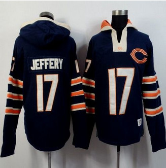 Chicago Bears #17 Alshon Jeffery Navy Blue Player Winning Method Pullover NFL Hoodie