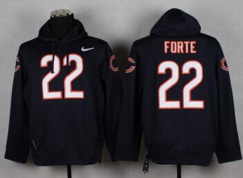 Chicago Bears #22 Matt Forte Navy Blue Pullover Hoodie