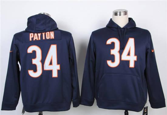 Chicago Bears #34 Walter Payton Nike hoody blue Stitched