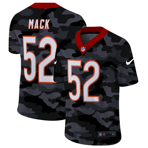 Chicago Bears #52 Khalil Mack Men's Nike 2020 Black CAMO Vapor Untouchable Limited Stitched NFL Jersey