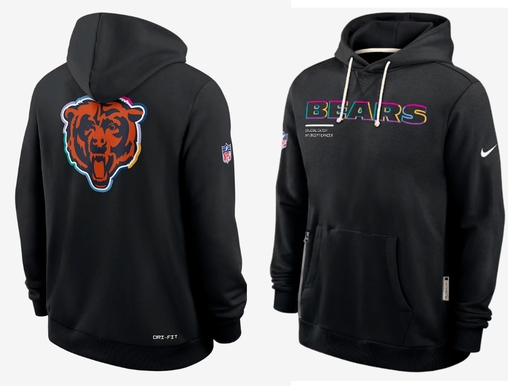 Chicago Bears 2025 Salute to Service Limited Football Stitched hoodie Jersey