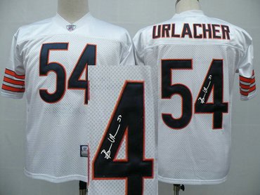 Chicago Bears 54# Brian Urlacher White Throwback Jersey(Signed Elite)