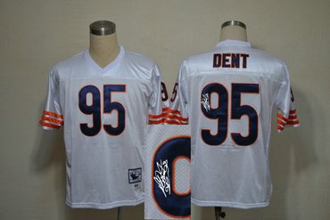 Chicago Bears 95# Richard Dent White Throwback Jersey(Signed Elite)