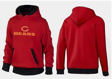 Chicago Bears Authentic Logo Pullover Hoodie Red & Black