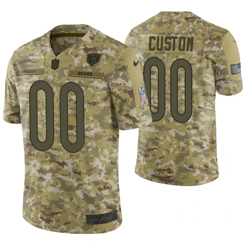 Chicago Bears Custom Camo 2018 Salute to Service Limited Jersey