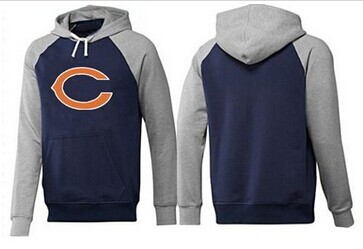 Chicago Bears Logo Pullover Hoodie Dark Blue & Grey