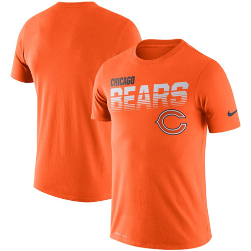 Chicago Bears Nike Sideline Line Of Scrimmage Legend Performance T-Shirt Orange